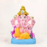 6 Inch Vishwanetra Eco Friendly Shadu Mati Ganpati Idol