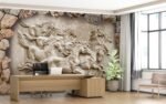 Livin'luxe 3D Horse Relief Wall Mural, - Image 3