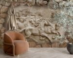 Livin'luxe 3D Horse Relief Wall Mural, - Image 7