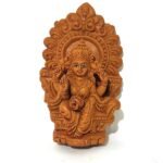 Handmade 15cm eco friendly terracotta Mata Laxmi ji idol for home office Diwali puja