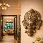 16-Inch Handcrafted Terracotta Ganesha Wall Art Hanging Product Angle View