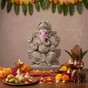 6 Inch Gandhipa Eco-Friendly Shadu Mati Ganpati Idol