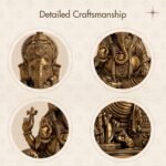 Close-up of Brass Lord Ganesha Sculpture 1 Foot - Detailed Craftsmanship