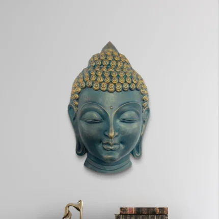 Buddha Face Wall Hanging 3D Wall Art Sculpture 27.5x17 Inches