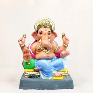 Coach Dubble Load Blue Dhoti 12 Inch Eco Friendly Shadu Mati Ganpati Murti KP