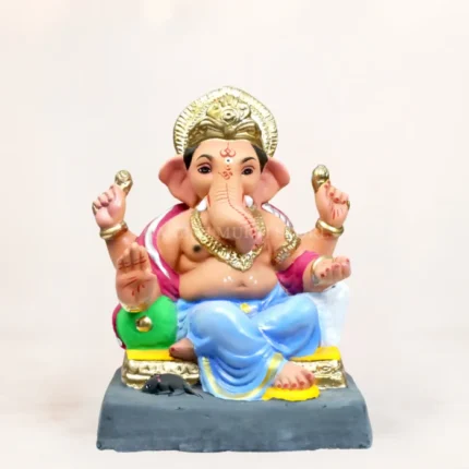 Coach Dubble Load Blue Dhoti 12 Inch Eco Friendly Shadu Mati Ganpati Murti KP