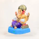 Double Modak Baal Ganesha Purple 12 Inch Eco Friendly Shadu Mati Ganpati Idol