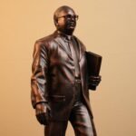 Dr B R Ambedkar 12 Inch Standing Statue in bronze finish resin for home and office decor