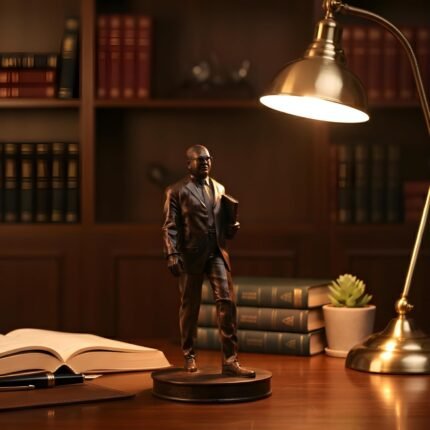 Dr B R Ambedkar 12 Inch Standing Statue showcasing side profile and posture details