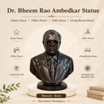 Dr Bhim Rao Ambedkar Statue Bronze Finish Bust Sculpture Dimension View