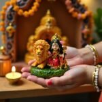 Durga Mata Idol for Car Dashboard Home Decor Divine Blessings Murti