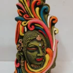 Fine crafted vintage design terracotta flower vase decorative showpiece measuring 24 cm for home decor