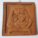 Ganesh Janani Handcrafted Terracotta Wall Plaque 6 Inch - Traditional Clay Wall Art