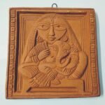 Ganesh Janani Handcrafted Terracotta Wall Plaque 6 Inch - Side Angle Gallery View
