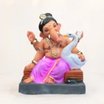 Hans Baal Pink 12 Inch Eco Friendly Shadu Mati Ganesh Idol KP