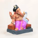 Hans Baal Pink 12 Inch Eco Friendly Shadu Mati Ganesh Idol KP