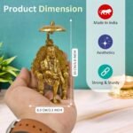 Handcrafted Brass Shirdi Sai Baba Statue Dimensions and Size Reference View 15 cm Idol