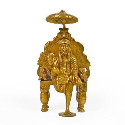 Handcrafted Brass Shirdi Sai Baba Statue Dimensions View 15 cm Religious Idol