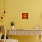 Handcrafted Tribal Lady Terracotta Wall Art 5.5 Inch - Width and Proportion View