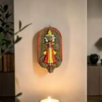 Handpainted Terracotta Mahishasura Mardini Wall Hanging Showpiece Size and Packaging Guidelines