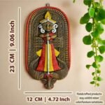 Handpainted Terracotta Mahishasura Mardini Wall Hanging Showpiece Size Chart and Dimensions