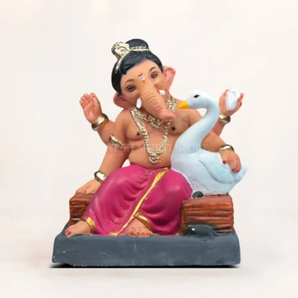Hans Baal Maroon 12 Inch Eco Friendly Shadu Mati Ganesh Idol KP