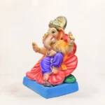 Jaswand Purple Dhoti 12 Inch Eco Friendly Shadu Mati Ganpati Murti TS