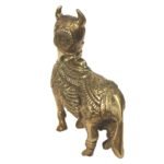 Kaamdhenu Cow Metal Decor Back View Handcrafted Showpiece