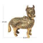 Kaamdhenu Cow Metal Decor Size and Detail View
