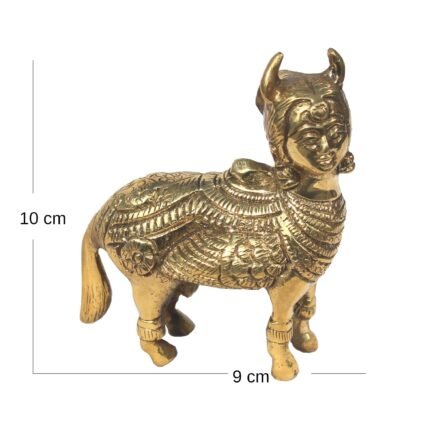 Kaamdhenu Cow Metal Decor Size and Detail View