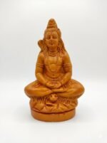 Handmade Terracotta Lord Shiva Meditating Idol in Dhyana Mudra for Home Puja