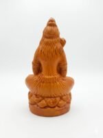 Back View showing fine craft texture of Terracotta Lord Shiva Meditating Idol