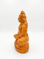 Front Angled View of Handcrafted Terracotta Lord Shiva Meditating Idol in Dhyana Mudra