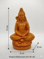 Height Dimension Scale Layout of Terracotta Lord Shiva Meditating Idol