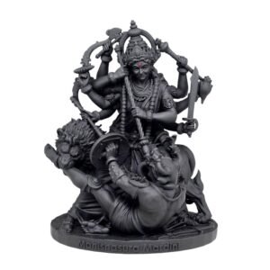 Maa Durga Idol Mahishasura Mardini UV Resin Black 8.2 cm Tall Goddess Durga Statue