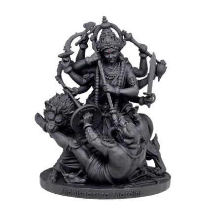 Maa Durga Idol Mahishasura Mardini UV Resin Black 8.2 cm Tall Goddess Durga Statue
