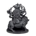 Maa Durga Idol Mahishasura Mardini UV Resin Black 8.2 cm Back View Statue