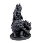 Maa Durga Idol Mahishasura Mardini UV Resin Black 8.2 cm Gallery Angle View