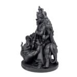 Maa Durga Idol Mahishasura Mardini UV Resin Black 8.2 cm Gallery Angle View