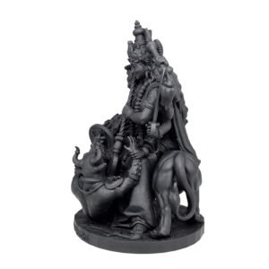 Maa Durga Idol Mahishasura Mardini UV Resin Black 8.2 cm Gallery Angle View