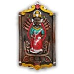 Maa Durga Murti Mahisasur Mardini Terracotta Wall Hanging Idol 9.5 Inch