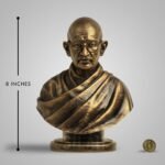 Size dimensions of 8 inch Mahatma Gandhi antique bronze finish resin statue