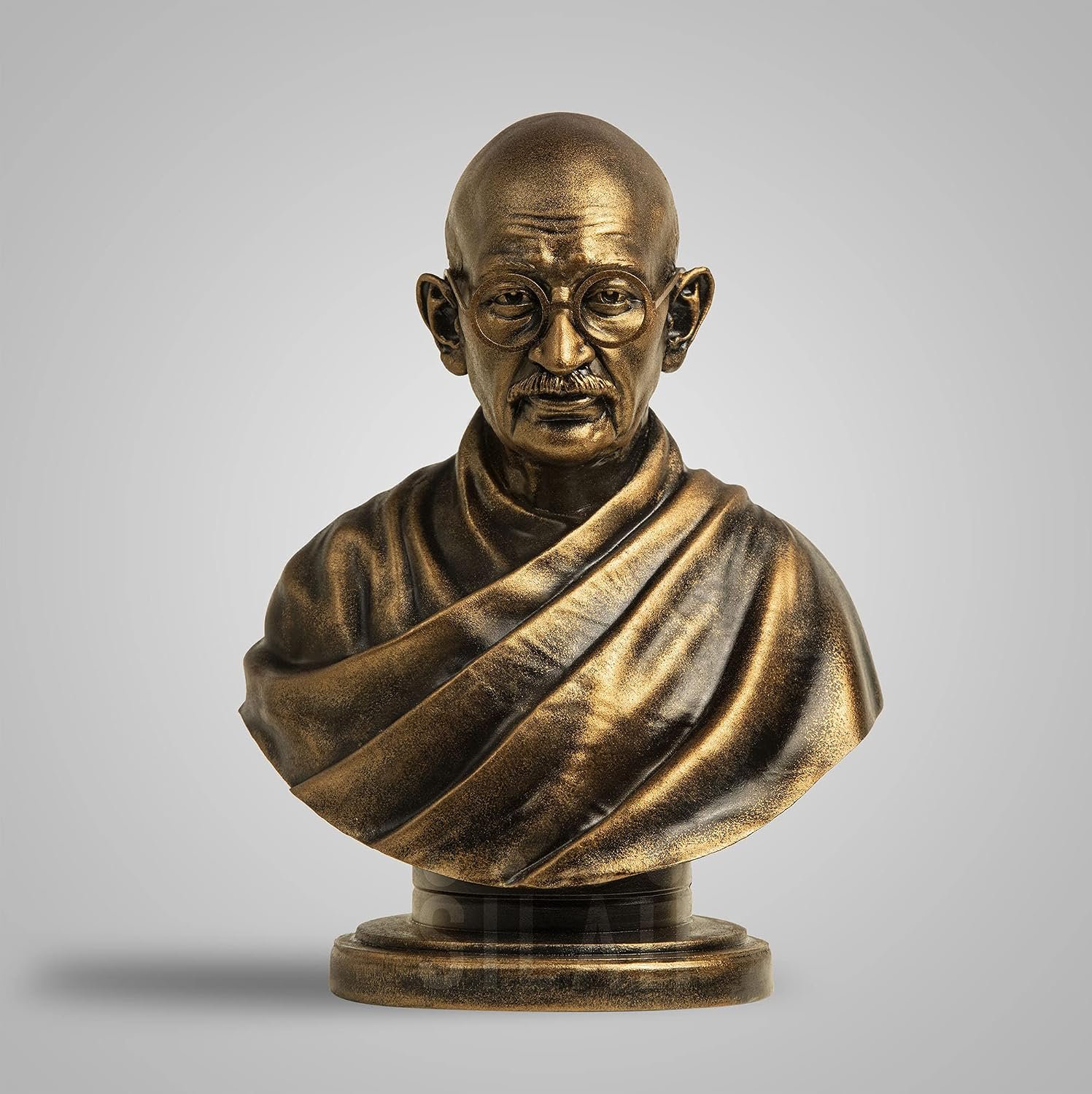Mahatma Gandhi Sculpture - 8 INCH, Antique Bronze Colour Mahatma Gandhi 8 inch antique bronze finish resin sculpture statue