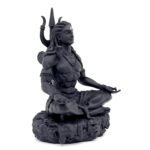 Mahayogi Shiva Idol Black UV Resin 8.89 cm Adiyogi Shiv Statue Side Angle View