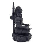 Mahayogi Shiva Idol Black UV Resin 8.89 cm Adiyogi Shiv Statue Close Up View