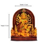 Mahishasuramardini Handplanted Terracotta Maa Durga Idol Side Profile View