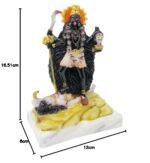 Size chart showing 7.50 inch height and 4.25 inch width dimensions for Marble Dust Kali Mata Idol