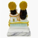Back view of Marble Dust Laxmi Ganesh Joint Idol showcasing rear structure and finish