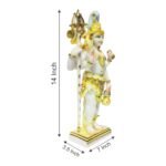 Size Chart and Dimensions for 14 Inch Standing Marble Dust Lord Shiva Idol