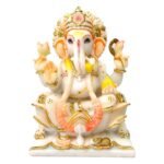 Radha Krishna marble dust idol hand painted deity statue for home mandir